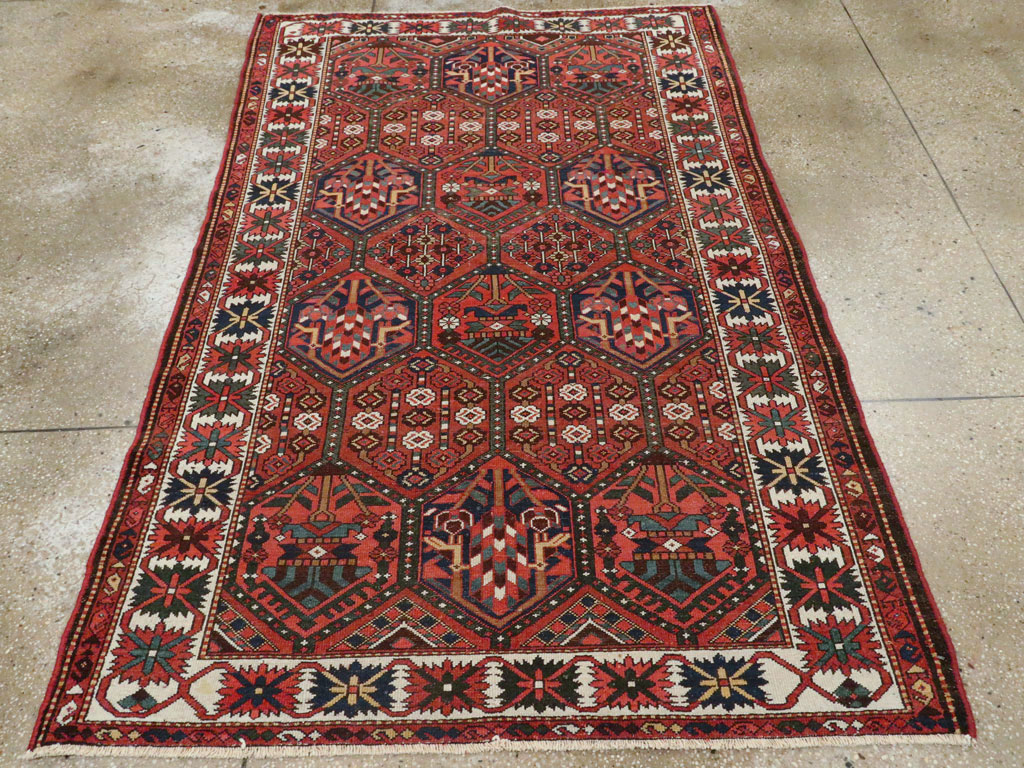 Vintage Persian Bakhtiari Rug, No.22139 - Staging