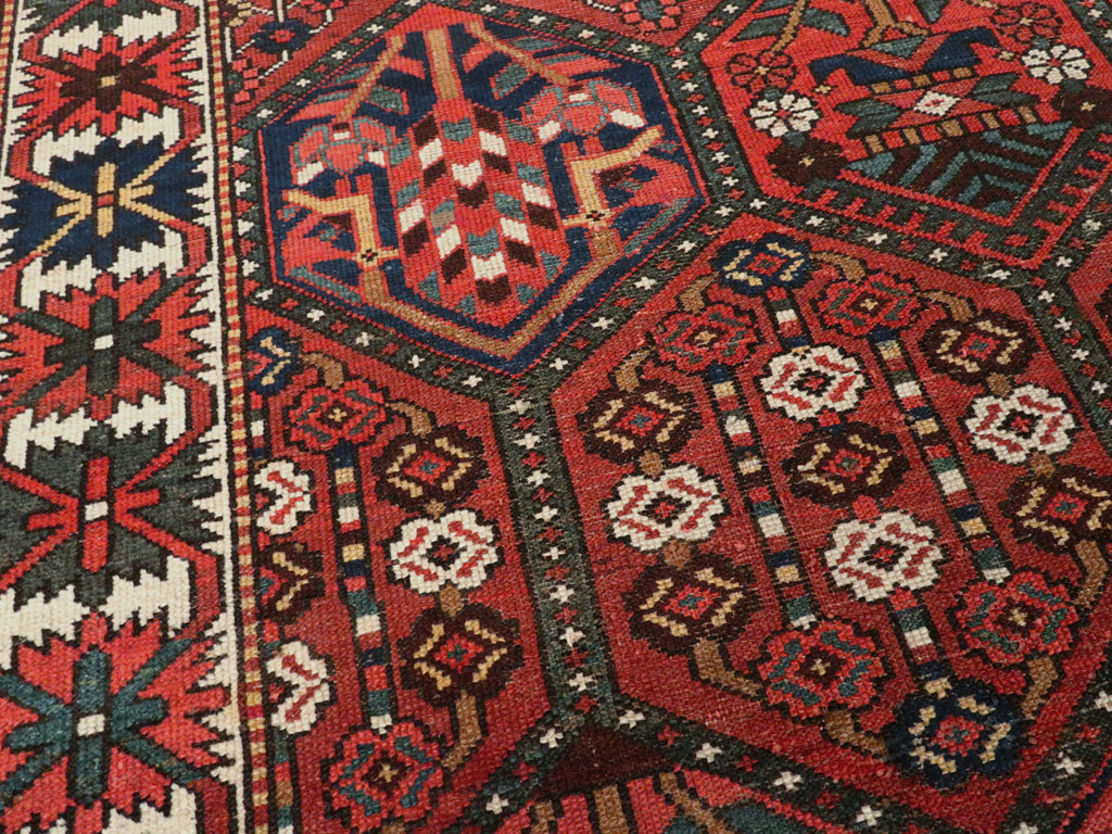 Vintage Persian Bakhtiari Rug, No.22139 - Staging