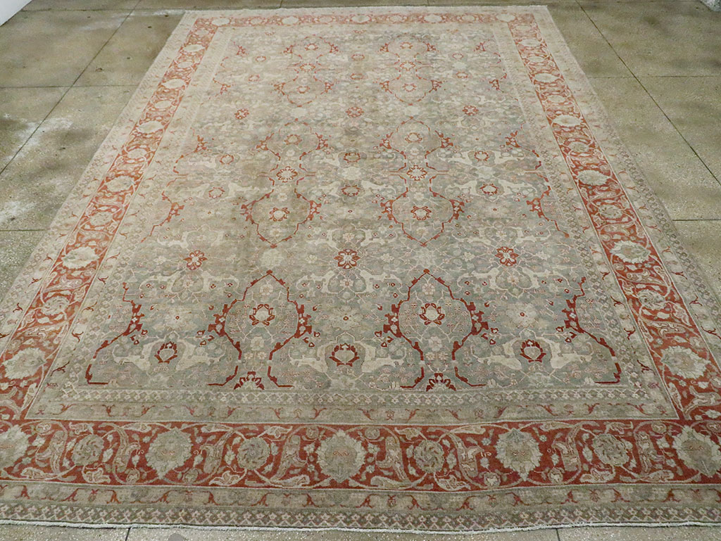 Antique Persian Tabriz Carpet, No.22141 - Staging