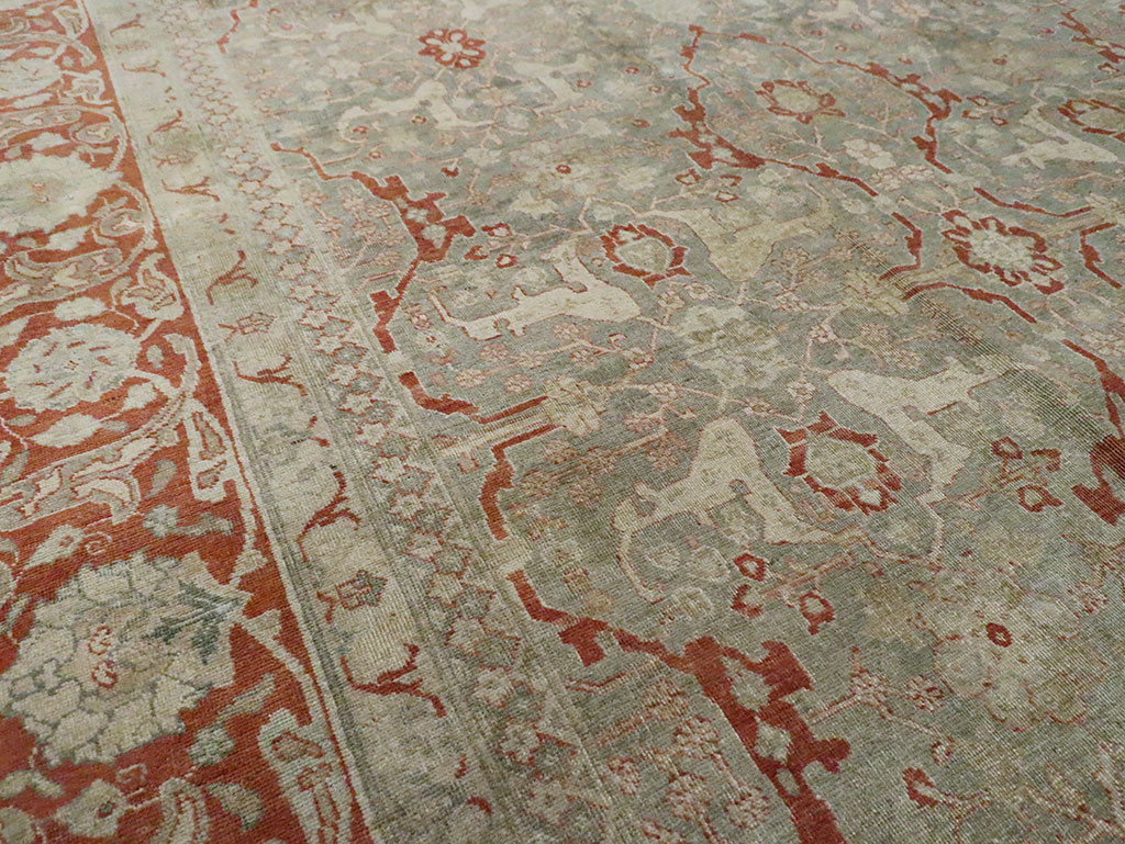 Antique Persian Tabriz Carpet, No.22141 - Staging