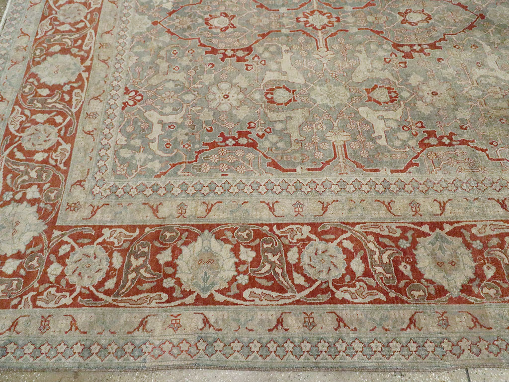 Antique Persian Tabriz Carpet, No.22141 - Staging