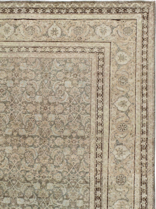 Antique Persian Tabriz Room Size CarpetCarpet, No.22142 - Staging