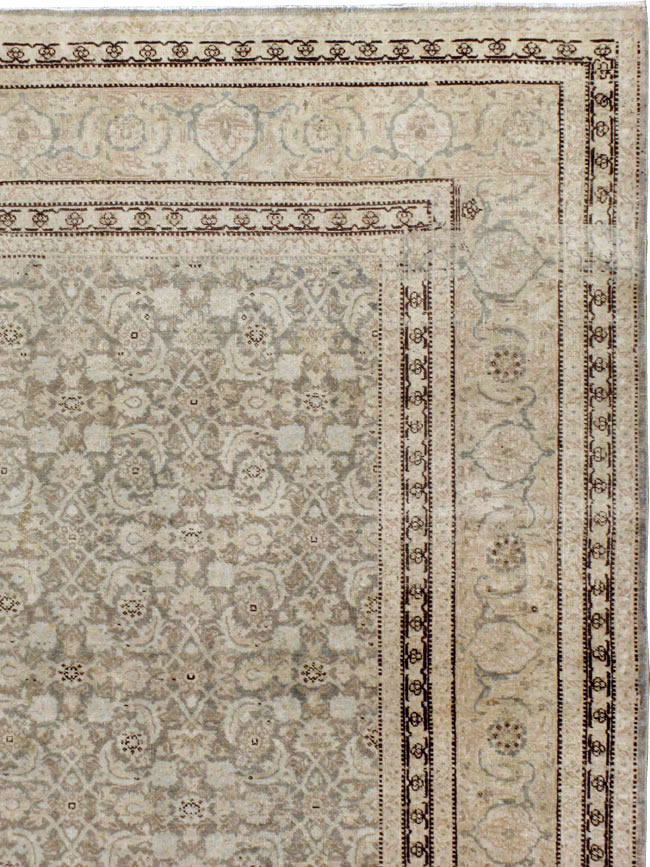 Antique Persian Tabriz Room Size CarpetCarpet, No.22142 - Staging