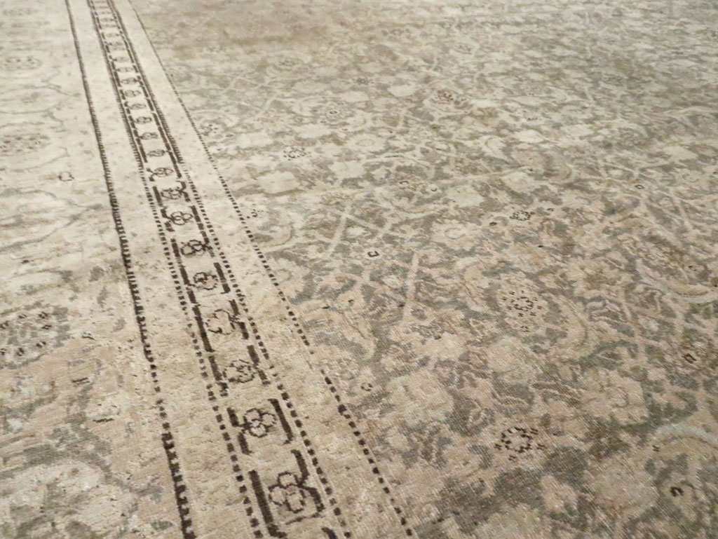 Antique Persian Tabriz Room Size CarpetCarpet, No.22142 - Staging