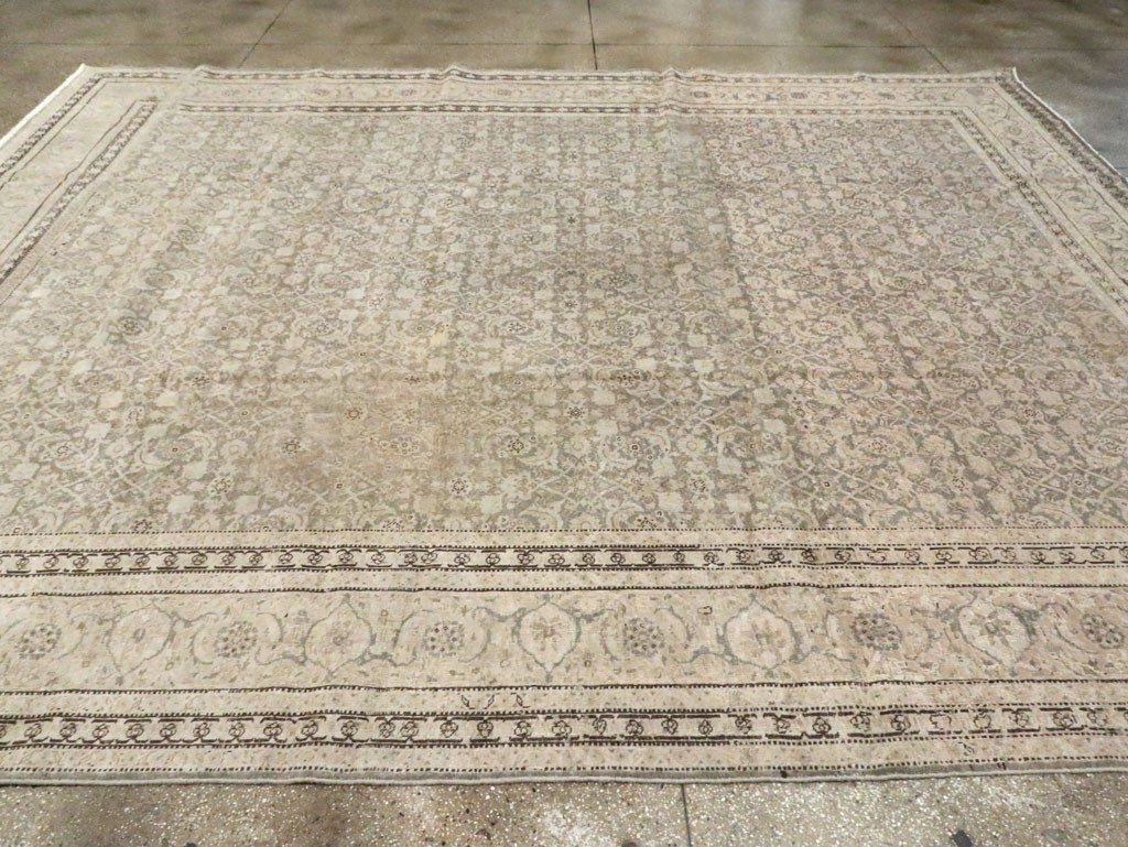 Antique Persian Tabriz Room Size CarpetCarpet, No.22142 - Staging