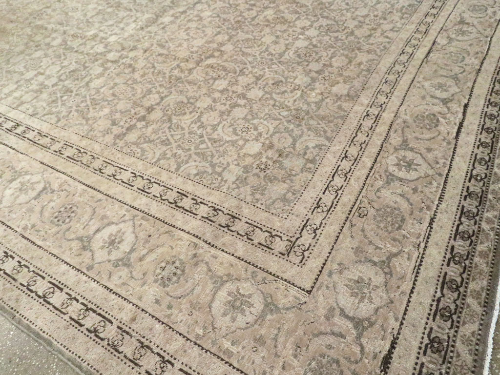 Antique Persian Tabriz Room Size CarpetCarpet, No.22142 - Staging