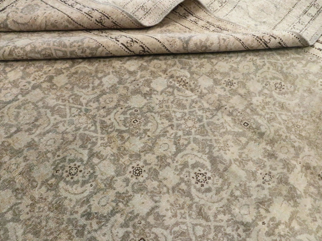 Antique Persian Tabriz Room Size CarpetCarpet, No.22142 - Staging