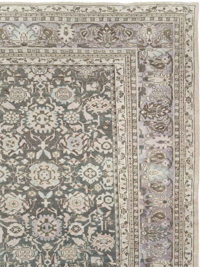 Vintage Persian Malayer Large Room Size Carpet, No.22145 - Staging