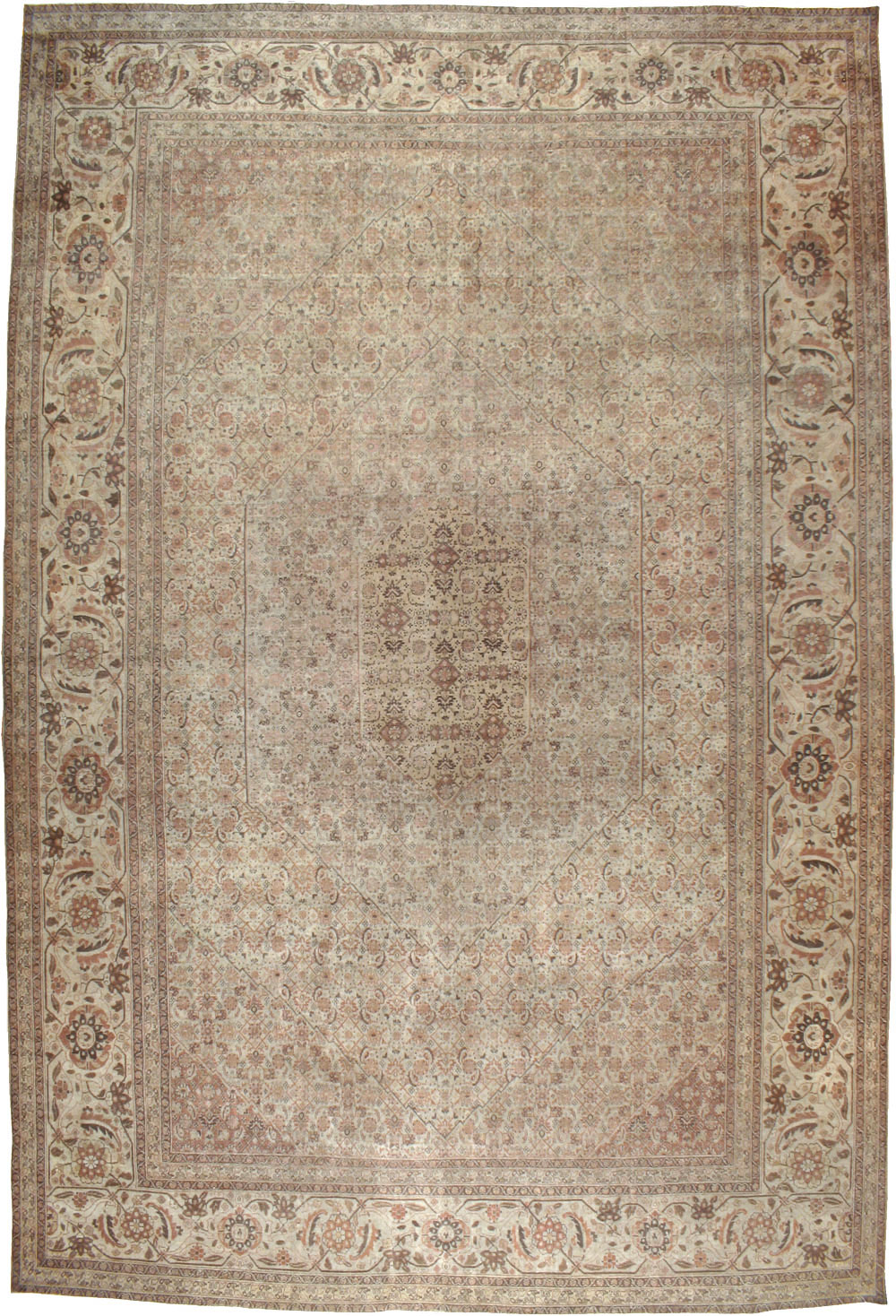 Antique Persian Tabriz Carpet, No.22148 - Staging