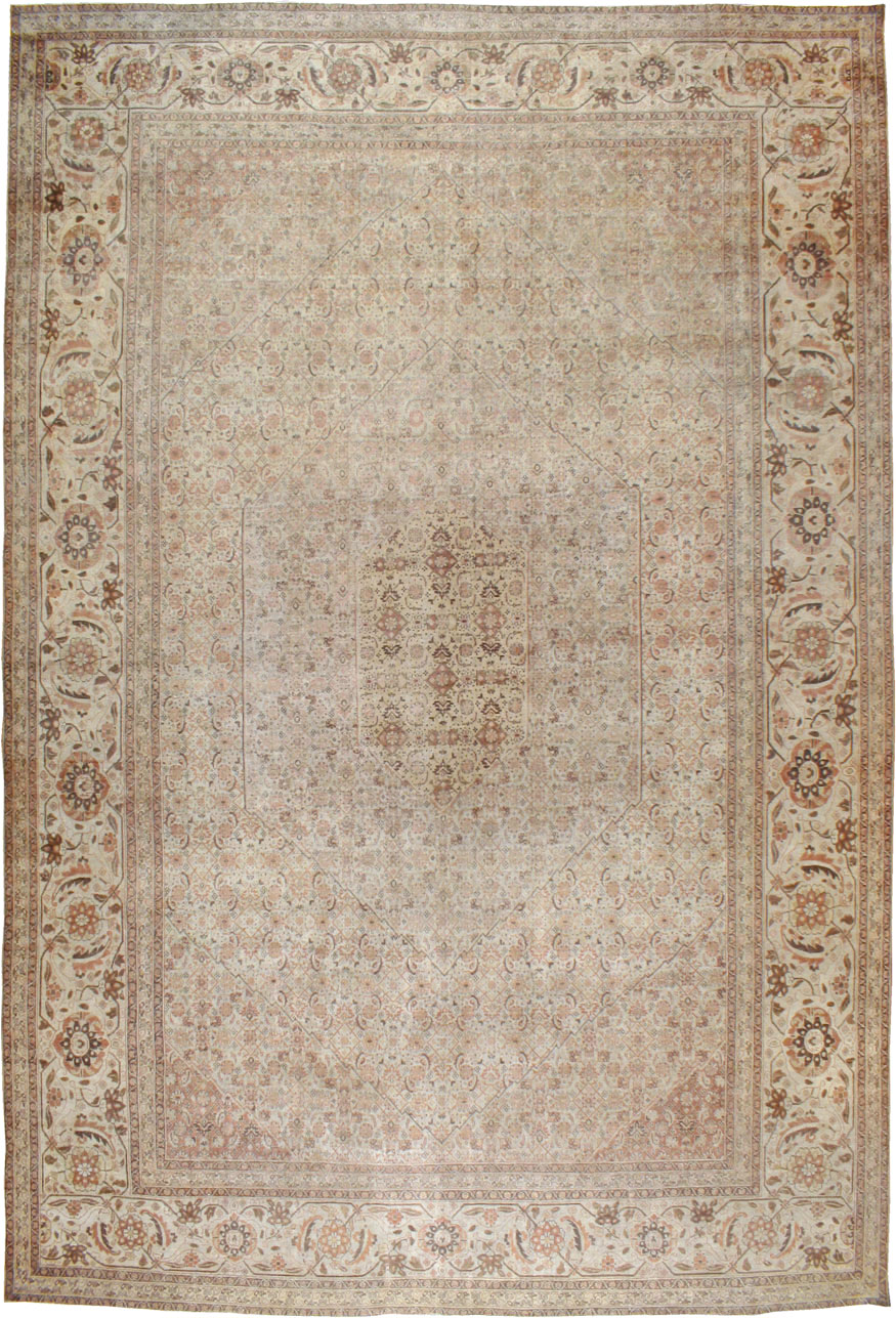 Antique Persian Tabriz Carpet, No.22148 - Staging