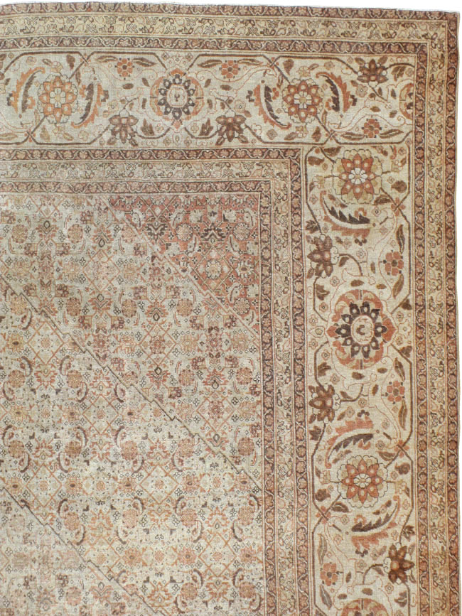 Antique Persian Tabriz Carpet, No.22148 - Staging