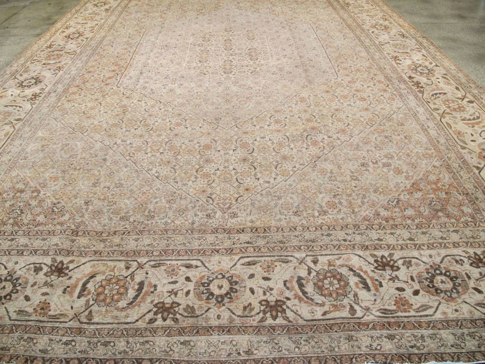 Antique Persian Tabriz Carpet, No.22148 - Staging