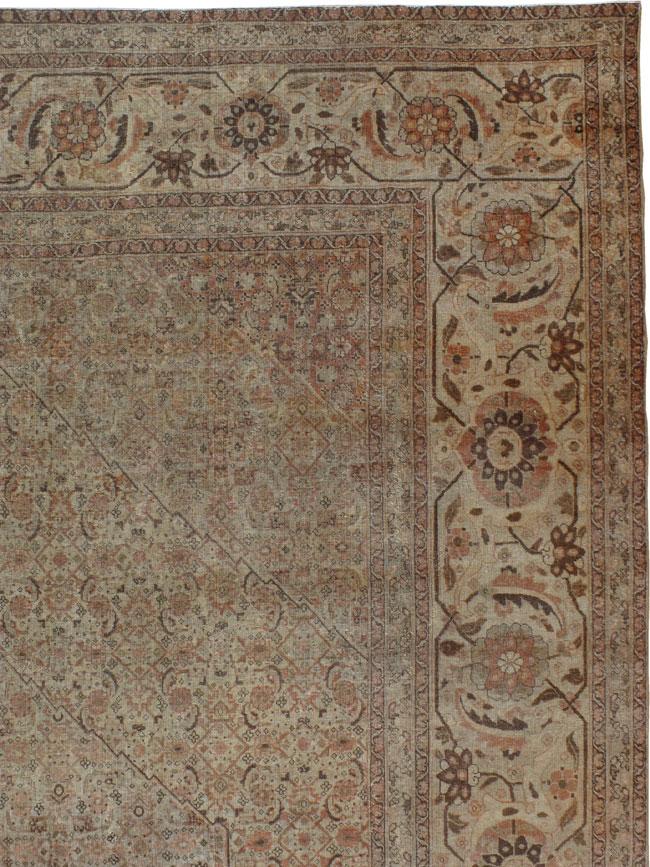 Antique Persian Tabriz Carpet, No.22148 - Staging