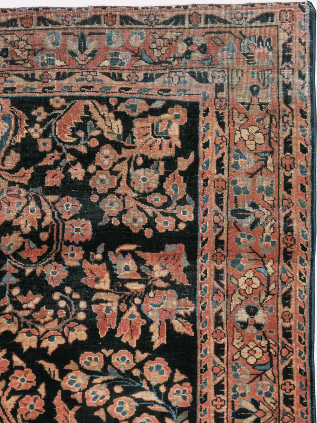 Vintage Persian Sarouk Rug, No.22161 - Staging