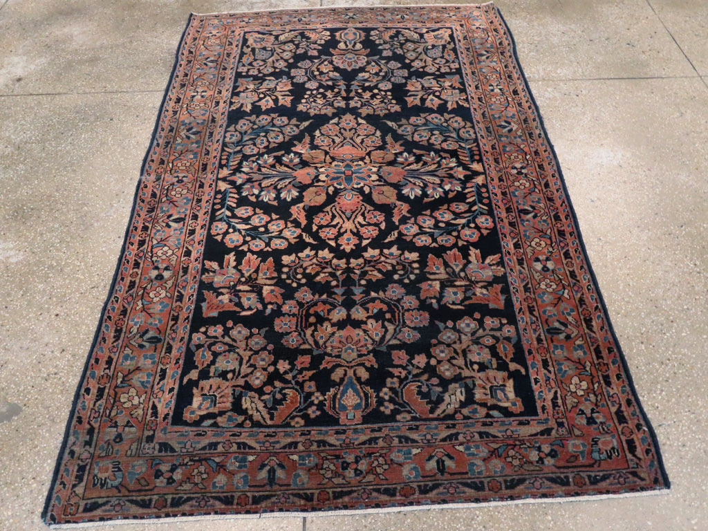 Vintage Persian Sarouk Rug, No.22161 - Staging