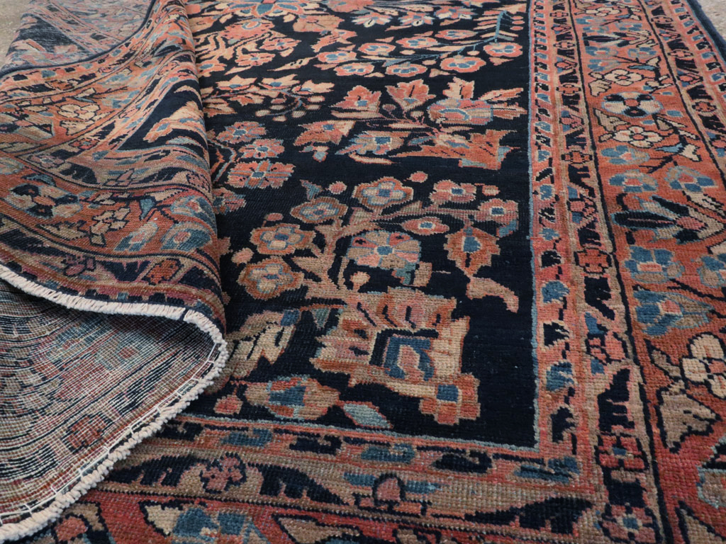 Vintage Persian Sarouk Rug, No.22161 - Staging