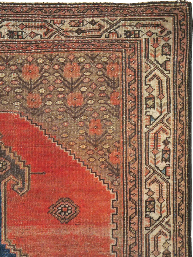 Antique Persian Kurdish Rug, No.22162 - Staging