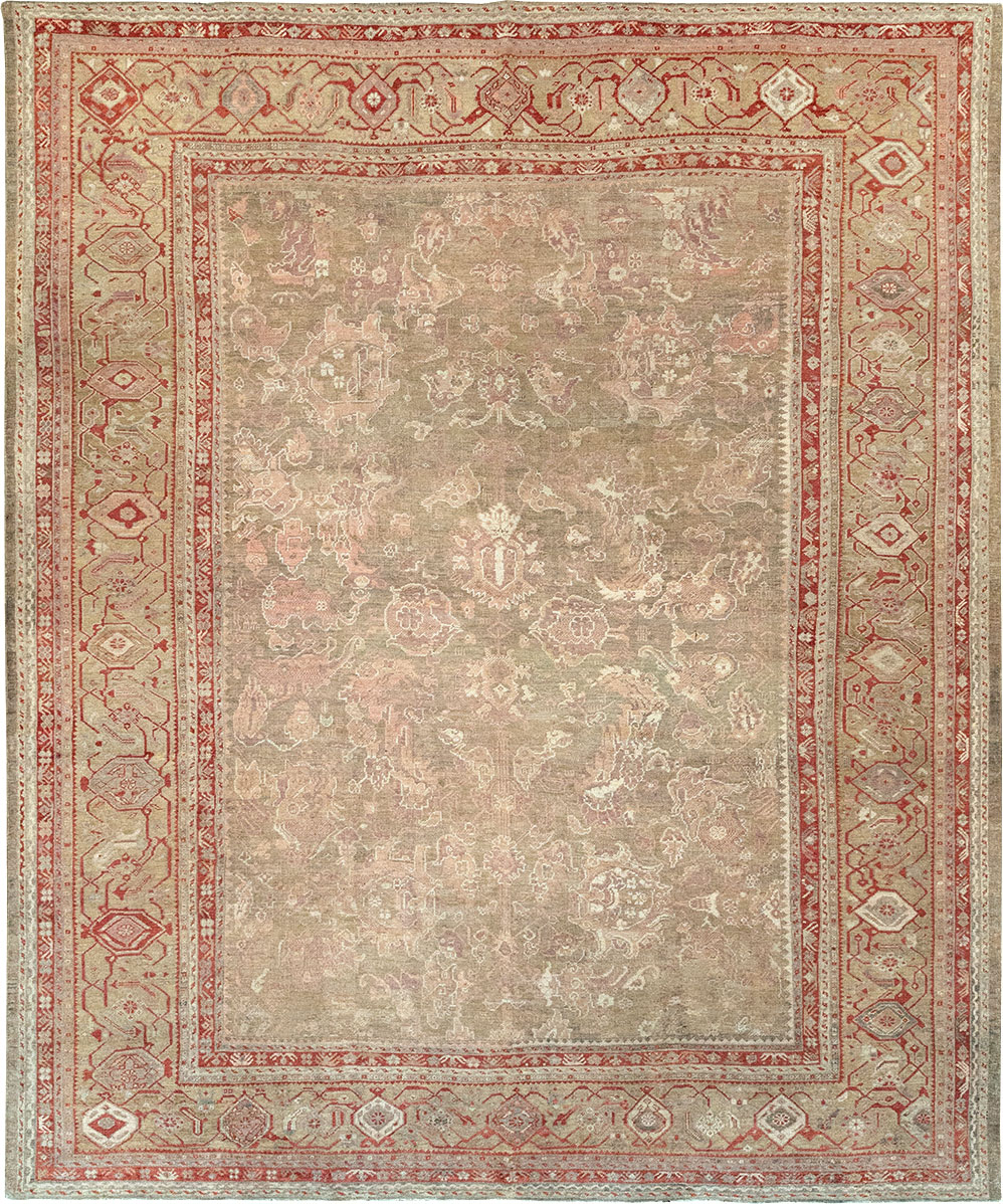 Antique Turkish Oushak Carpet, No.22167 - Staging