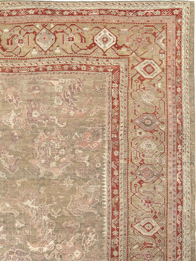 Antique Turkish Oushak Carpet, No.22167 - Staging