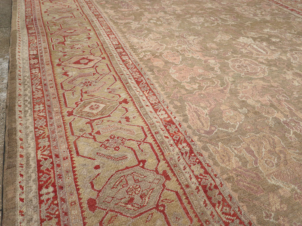 Antique Turkish Oushak Carpet, No.22167 - Staging