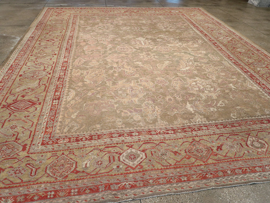 Antique Turkish Oushak Carpet, No.22167 - Staging