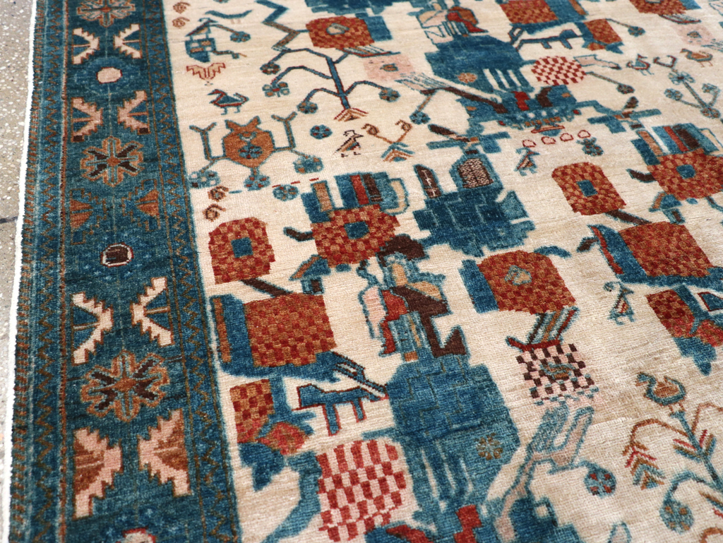 Vintage Persian Afshar Rug, No.22183 - Staging