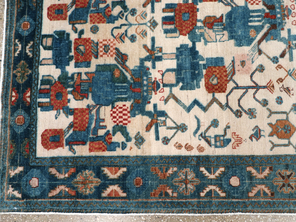 Vintage Persian Afshar Rug, No.22183 - Staging