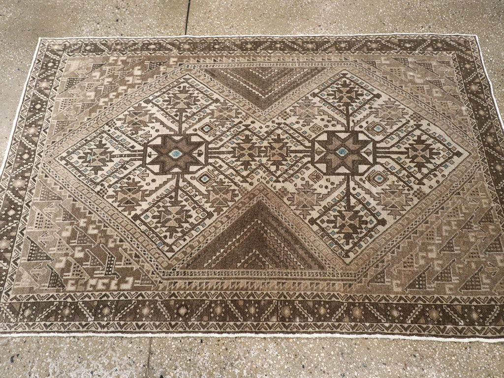 Vintage Persian Afshar Rug, No.22184 - Staging