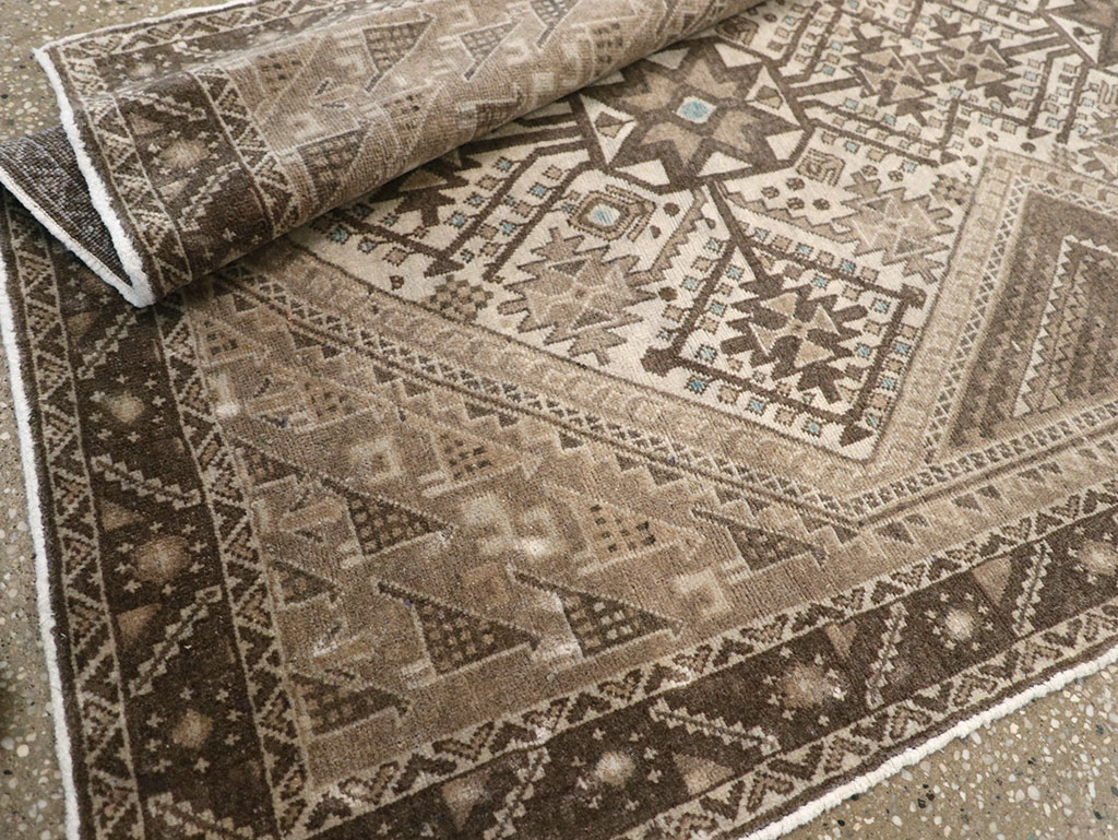 Vintage Persian Afshar Rug, No.22184 - Staging