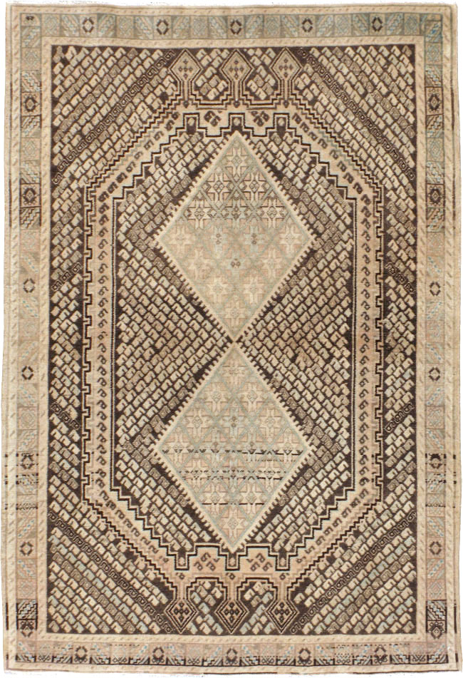 Vintage Persian Afshar Rug, No.22189 - Staging