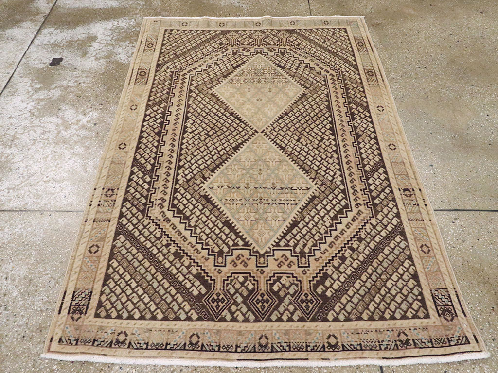 Vintage Persian Afshar Rug, No.22189 - Staging