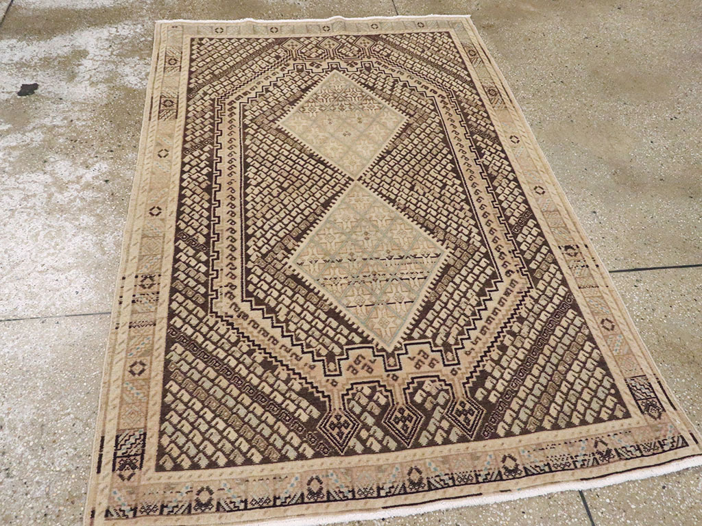 Vintage Persian Afshar Rug, No.22189 - Staging