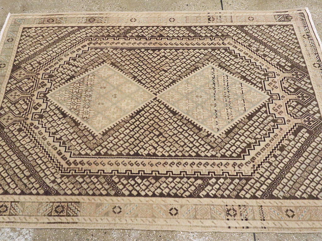 Vintage Persian Afshar Rug, No.22189 - Staging