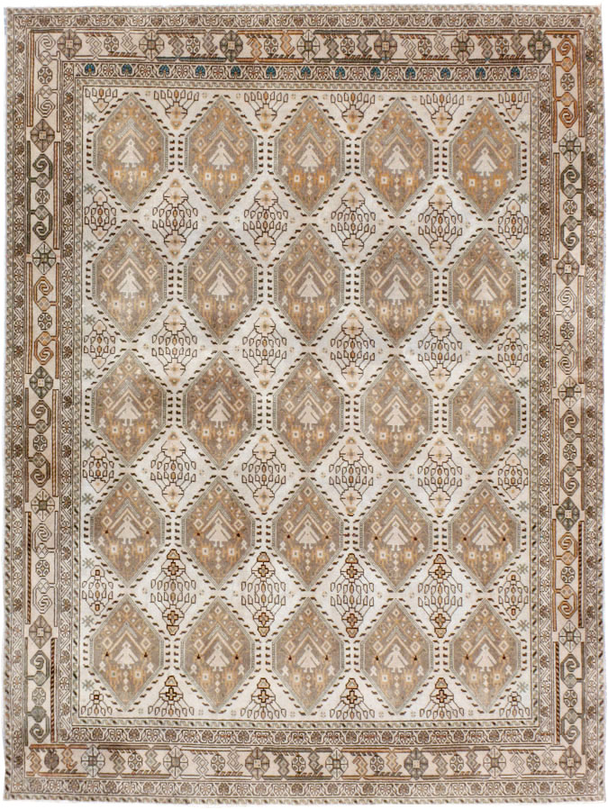 Vintage Persian Afshar Rug, No.22190 - Staging