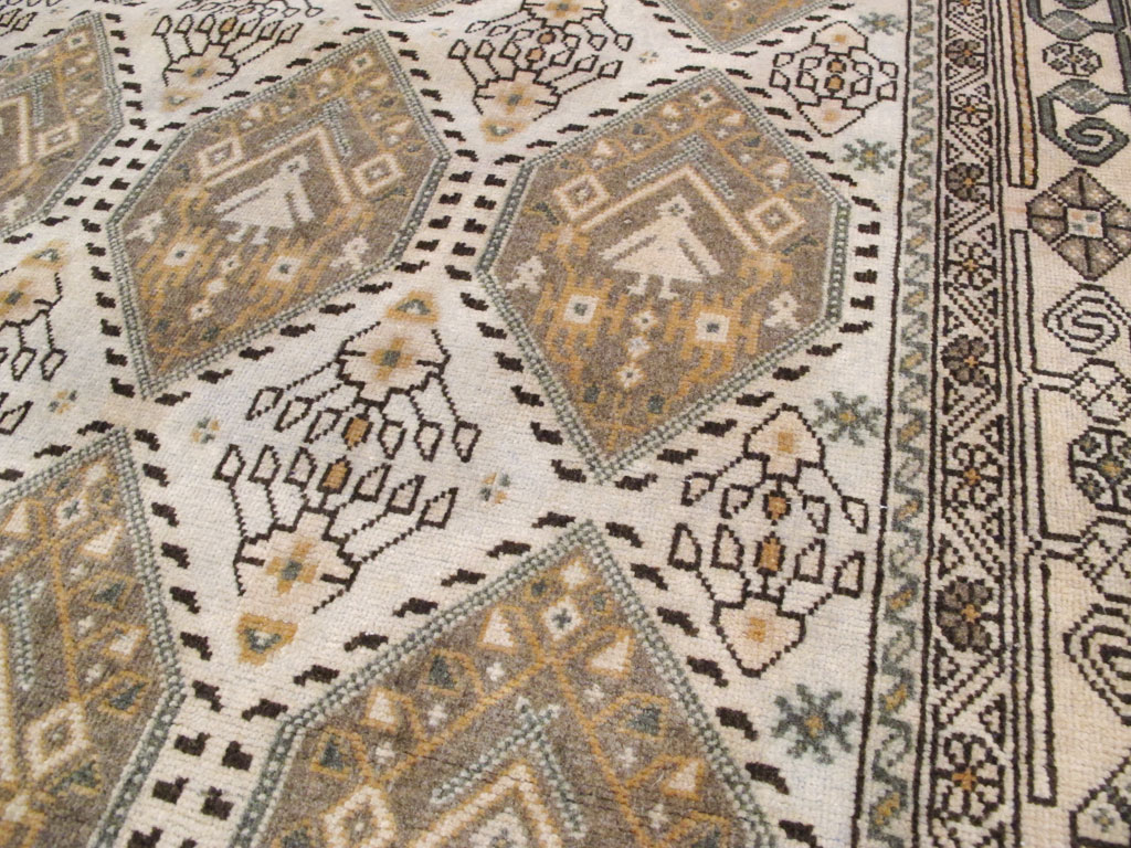 Vintage Persian Afshar Rug, No.22190 - Staging