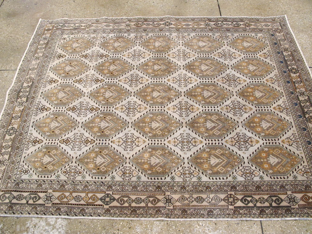 Vintage Persian Afshar Rug, No.22190 - Staging