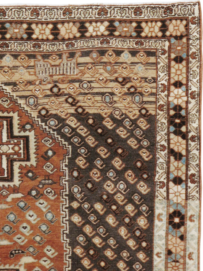 Vintage Persian Afshar Rug, No.22191 - Staging