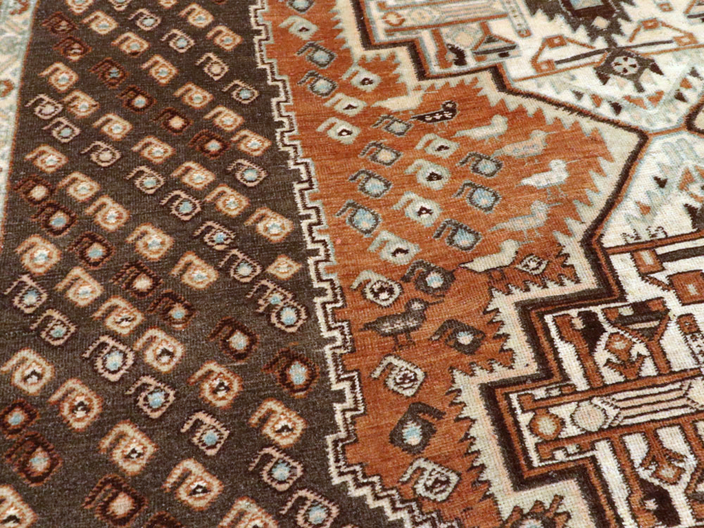 Vintage Persian Afshar Rug, No.22191 - Staging