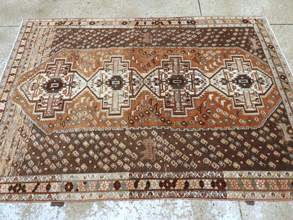 Vintage Persian Afshar Rug, No.22191 - Staging