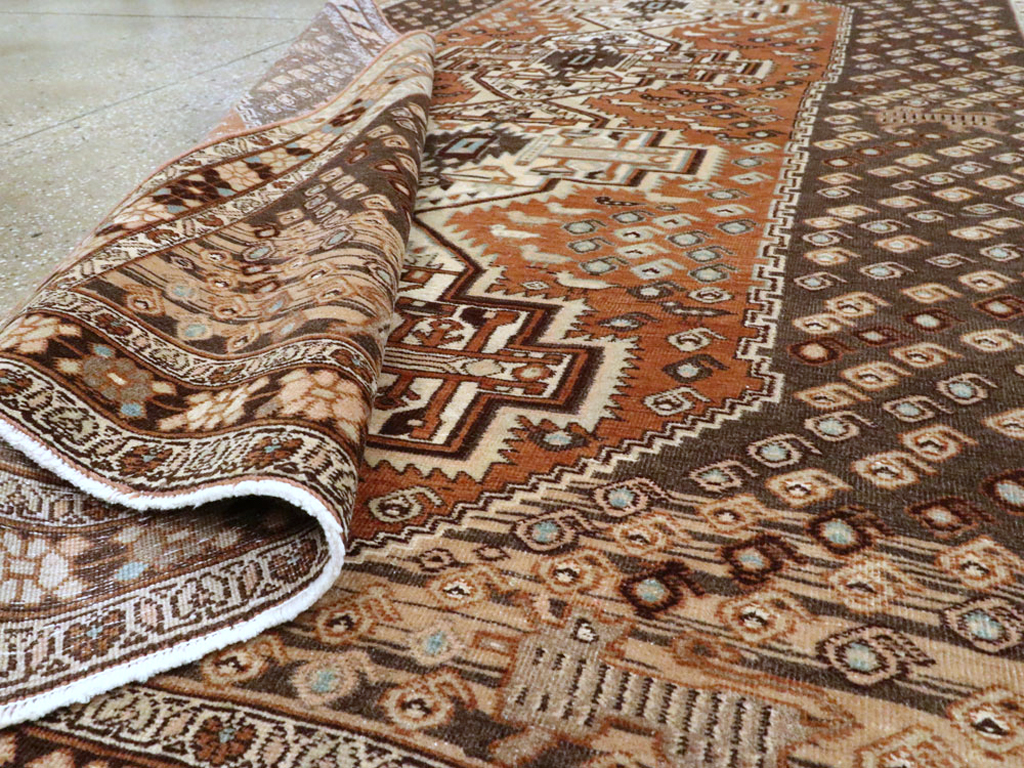 Vintage Persian Afshar Rug, No.22191 - Staging