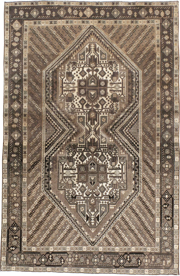 Vintage Persian Afshar Rug, No.22192 - Staging