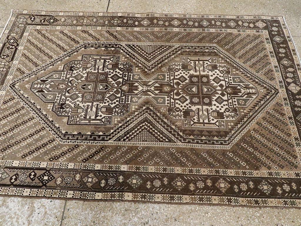 Vintage Persian Afshar Rug, No.22192 - Staging