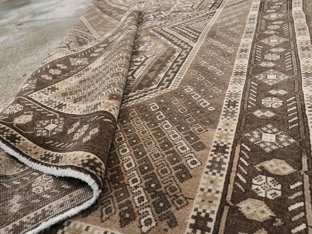 Vintage Persian Afshar Rug, No.22192 - Staging