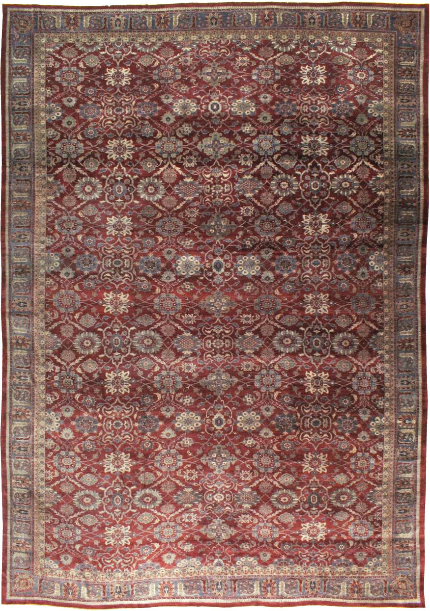 Antique Persian Mahal Carpet, No.22239 - Staging