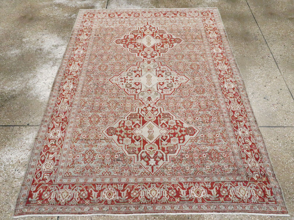 Antique Persian Senneh Rug, No.22241 - Staging