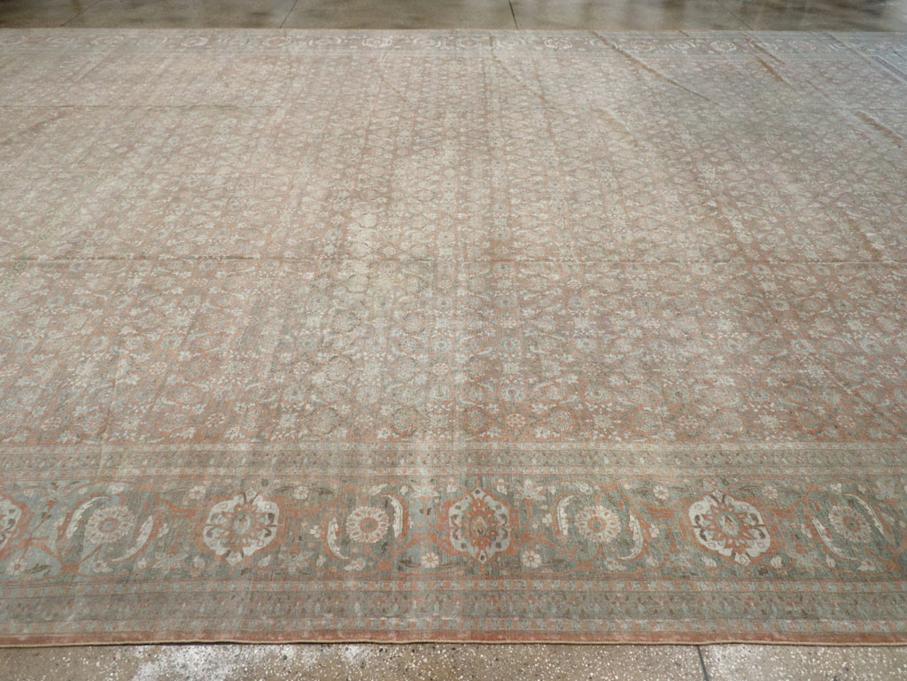 Antique Persian Tabriz Carpet, No.22253 - Staging