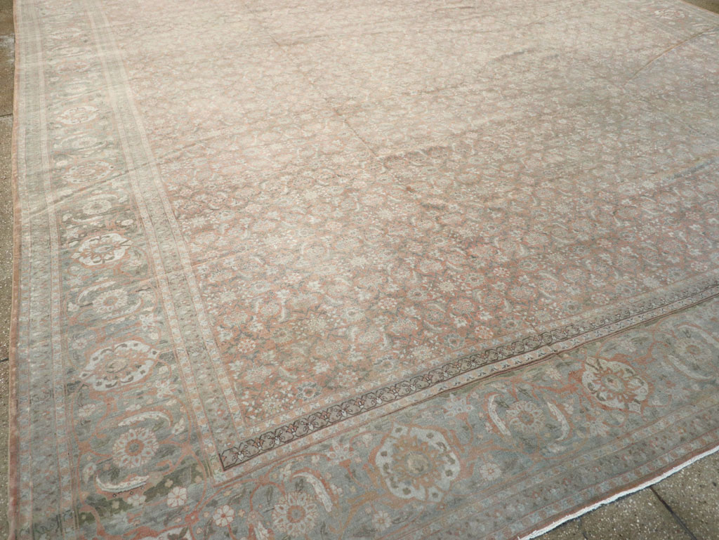 Antique Persian Tabriz Carpet, No.22253 - Staging