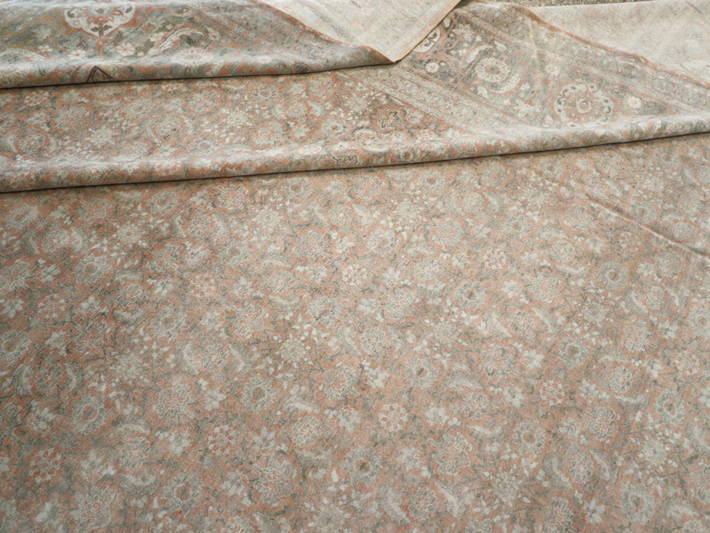 Antique Persian Tabriz Carpet, No.22253 - Staging