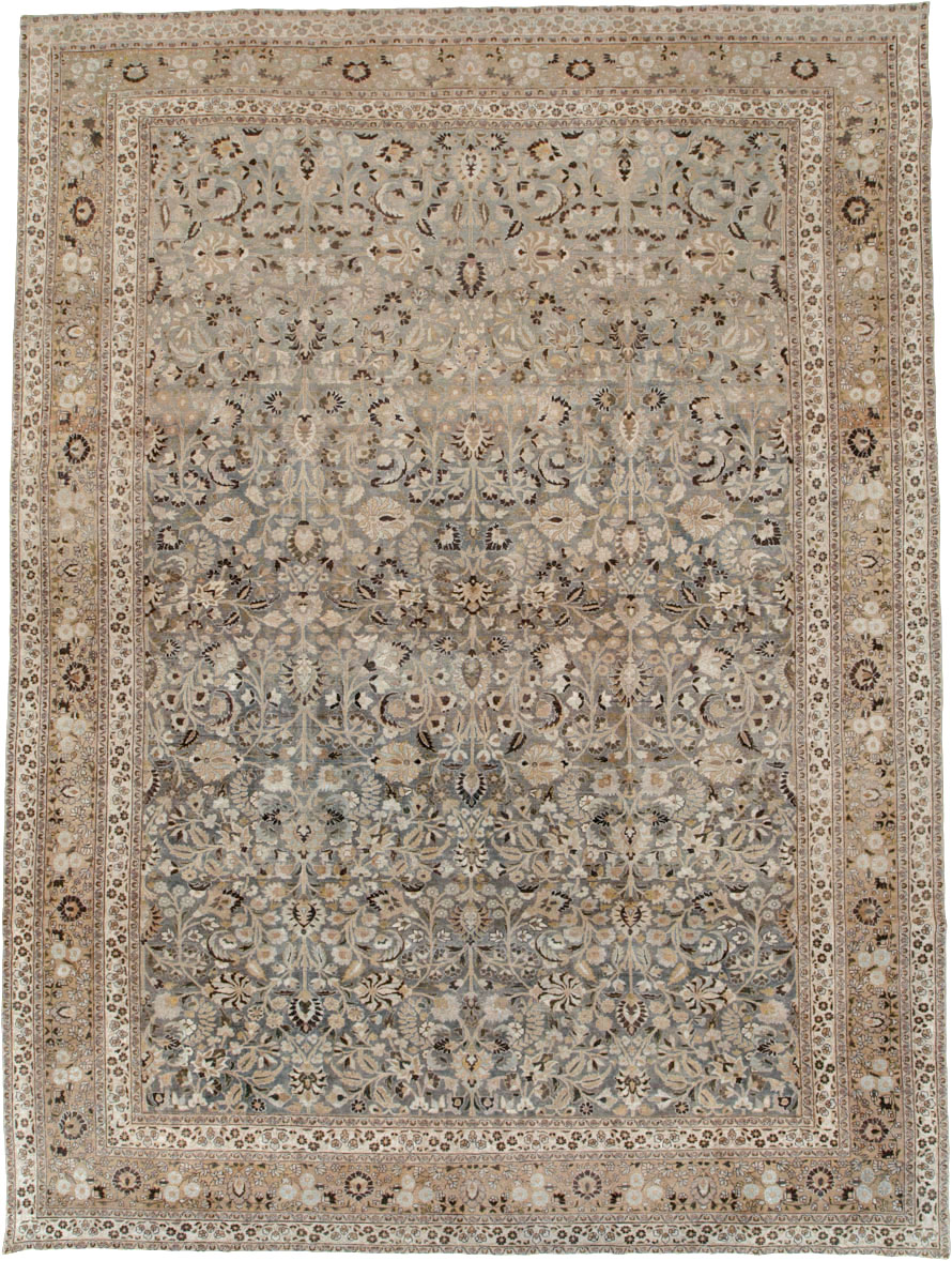 Antique Persian Mashad Large Carpet, No.22261 - Staging