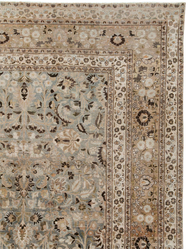 Antique Persian Mashad Large Carpet, No.22261 - Staging